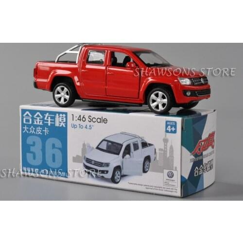 1:46 Scale Diecast Car Model Toys Amarok Pickup Truck Pull Back Miniature Replica Collections