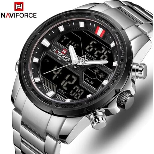 NAVIFORCE Top Luxury Brand Men Watch New Sport Fashion Quartz Wristwatch Waterproof Stainless Steel Men Watch Relogio Masculino