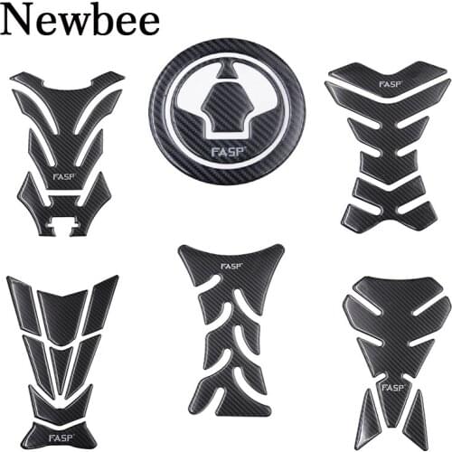 Newbee Motorcycle Gas Tank Oil Fuel Cap Sticker Protector Carbon Fiber For Kawasaki Ninja 650R ER-6N/F 1000 Z1000SX Z800 Z750