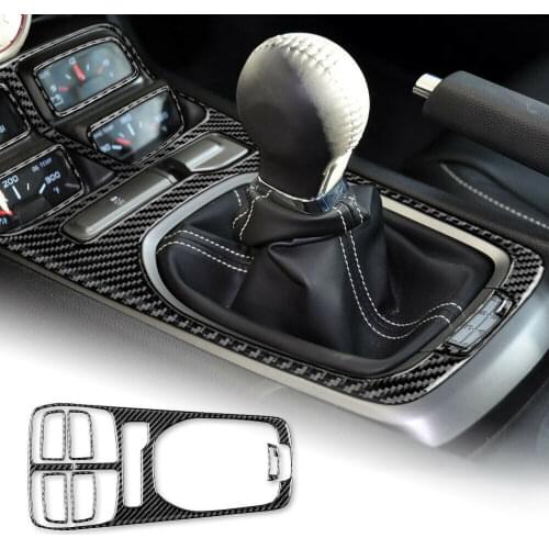 Fit For Chevrolet Camaro 2010 2011 2012 2013 2014 2015 Carbon Fiber Interior Trim Car Gear Shift Panel Cover Sticker