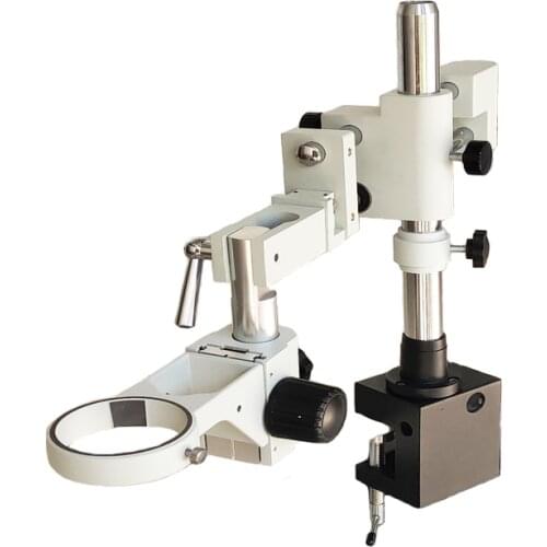 Double Arm Clamp Stereo Microscope Stand for Soldering PCB Phone Repair Working Kits