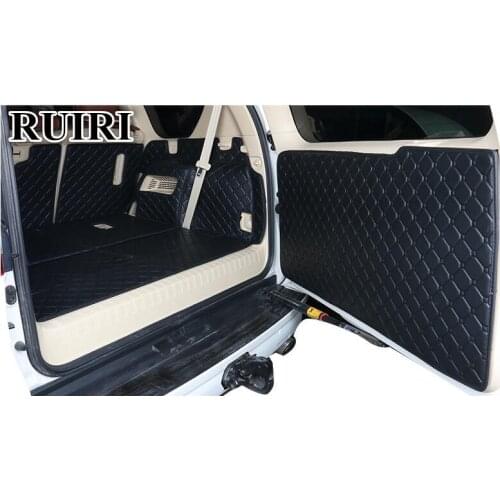 Full set car trunk mats + Back door mat for Toyota Land Cruiser Prado 150 7 seats 2019-2010 waterproof cargo liner boot carpets
