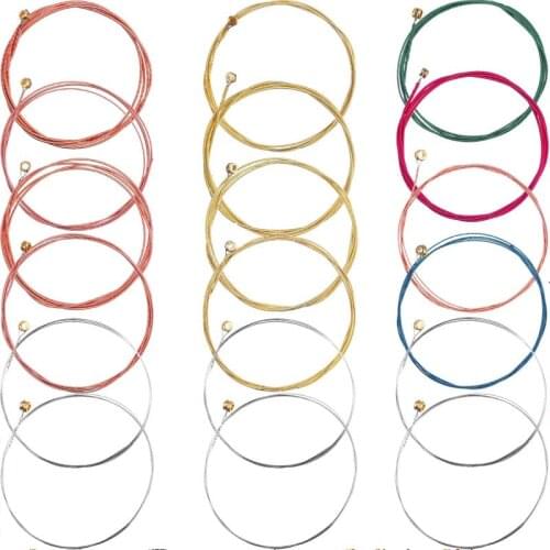 Acoustic Guitar Strings 6 pcs/set Steel Guitar Strings E-A Red Brass Rainbow Color Acoustic Folk Guitar Classic Guitar String