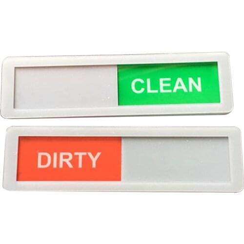 Dishwasher Signage Magnetic Indicator Clear, Bold Text for Washing Machine
