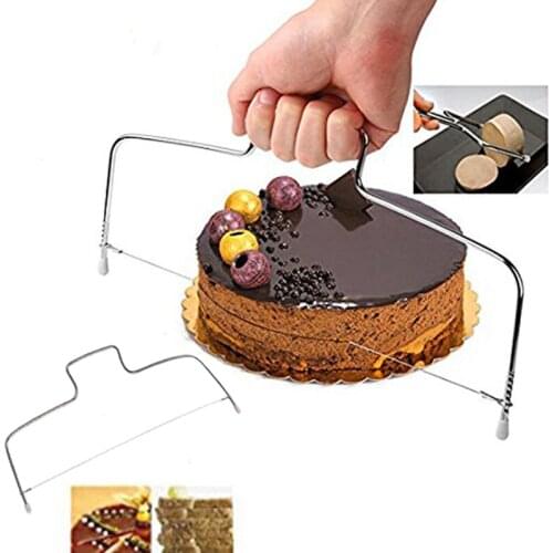 WALFOS Single Double Line Adjustable Stainless Steel Metal Cake Cut Slicer Device Decorating Bakeware Kitchen Cooking Tool