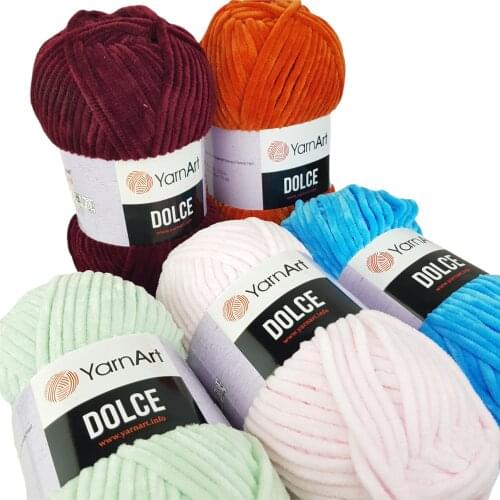 Yarnart Dolce Yarn Velvet 100gr-120mt %100 Micro Polyester Blankets Sweaters Toys Home Decor Pillows Crochet Knitting Mink Soft