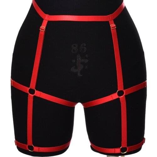 Bondage Leg Harness Garter Punk Fetish Sexy Body Harness Pole Dance Suspender Lingerie Cage Gothic Stocking Garter Belt