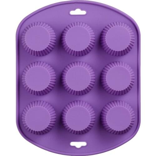 1 Pc 9 Holes Muffin Cake Mold Silicone Cake Mold 3D Handmade Cupcake Jelly Pudding Cookie Mini Muffin Cupcake Mold H912