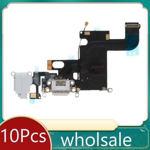 10pcs Charging Port Flex Cable for iPhone 6G 6S Plus 6P USB Dock Connector Charger Microphone Repair parts