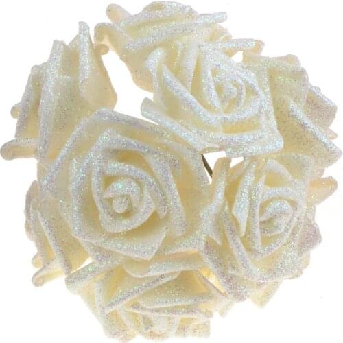 7 Colors 10Pcs 6.5cm Artificial Rose Flowers Head Wedding Party Bride Bouquet Home Office Hotel Decoration Posy P0.2