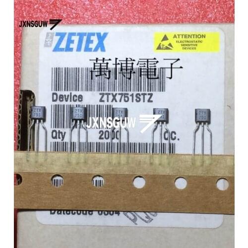 10PCS Original ZETEX ZTX751 Transisitor 751 Audio power amplifier ZTX751 Audio triode 2A 1W 80V Silver noodles Taping