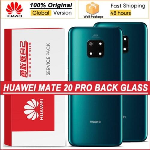 100% Original Back Housing for HUAWEI Mate 20 Pro Back Cover Battery Glass for Mate20 Pro Door Rear Case with Camera Lens