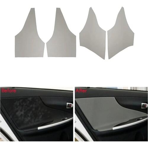 4Pcs Microfiber Leather Interior Car Door Panel Covers Protective Trim for Toyota Corolla 2007 2008 2009 2010-2013