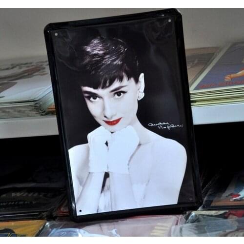 50pcs/lot Metal Sign shabby chic Fashion vintage popular movie star wall decoration muons metal painting A-30