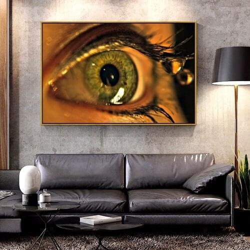 Artcozy Oil Canvas Painting eye_drops_macro_eyelashes For Home Decoration Wall Art