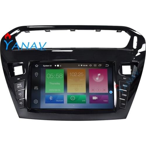 Car stereo audio radio 2 din android receiver for peugeot 301 Citroen Elysee Radio 2013-2016 car video DVD player GPS navigation