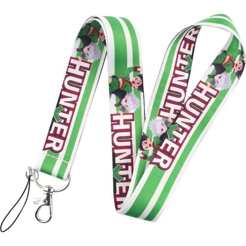 Hunter x Hunter Lanyards Keychain Killua Zoldyck Gon Freecss Neck Straps Ribbon Hanging Rope for Mobile Phone Keys Badge Holder