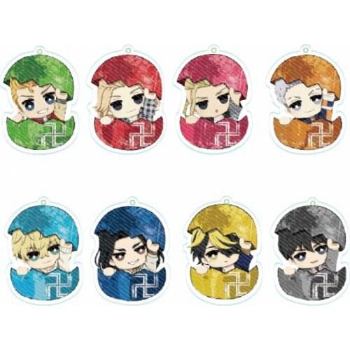 Anime Tokyo Revengers Sano Manjiro Hanagaki Takemichi Pendant Acrylic Keychain Keyring School Bag Charm Cosplay Eggshell Series