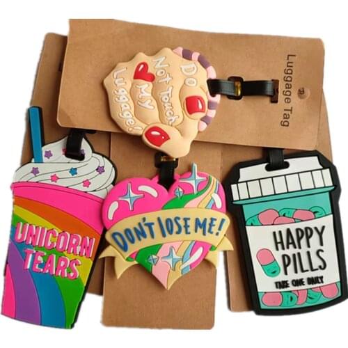 New Cute ID Luggage Tags Identify Label Holder For Suitcase/Handbag/Baggage Recognizable Cartoon Bird Travel Accessories