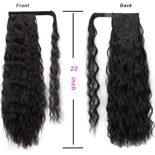 Long Curly Ponytail Hairpiece Heat Resistant Synthetic Hair Tail Clip Long Ponytail Clip Hair Extensions For adult women