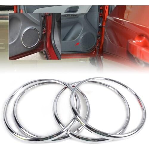 Beler High Quality 4Pcs Chrome Audio Speaker Stereo Decorative Ring Cover Loop for Chevrolet Cruze 2009 2010 2011 2012 2013 2014