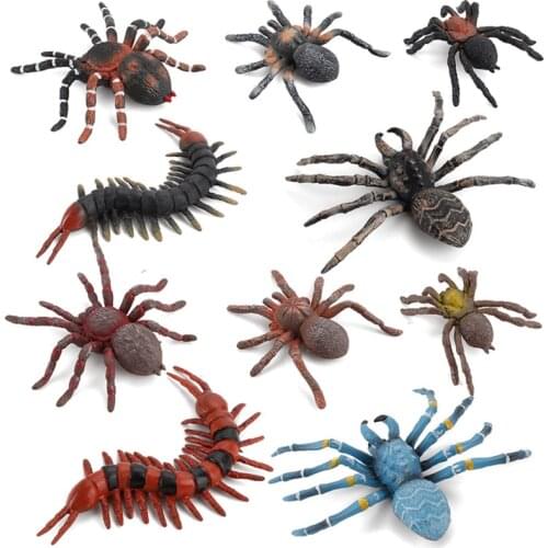 Spoof Toys Party Props Funny Prank Toys Simulation Spider Centipede Reptile Insect Animal Model Tricky Decorative Ornaments New