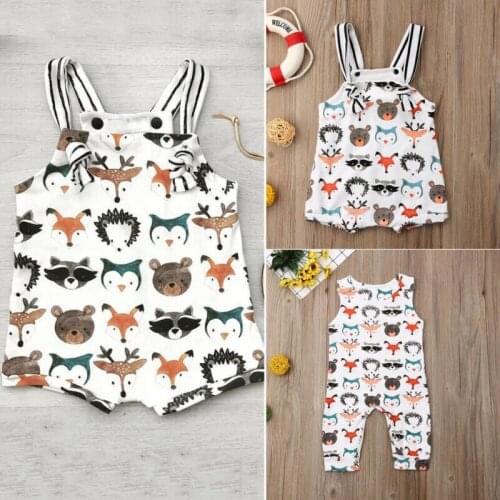Newborn Baby Girl Animal Romper Sleeveless Casual Baby Soft Rompers Jumpsuit Playsuit Summer Clothes Outfit