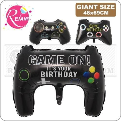 Video Game Controller Aluminum Foil Balloon Kids Party Field Decoration Internet Celebrity Gamepad Balloon Decorations Kids toy