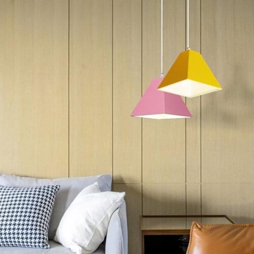 Minimalist Modern Pendant Lamp E27 Aluminum Lampshade Light Kitchen Living Room Hanging Light for Art Decor Suspension Luminaire