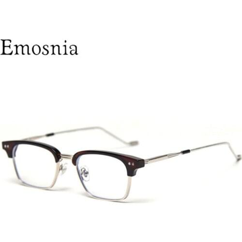 Classic Small Square Eyeglasses For Men TR Frame Blue Light Blocking Metal Frame Computer Reading Unisex Glasses Women UV400