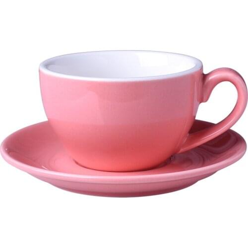 Coffee cup set Simple Mug Cappuccino flower cups Latte Saudi Arabia cheap hot sales 220ml ceramic coffee cups