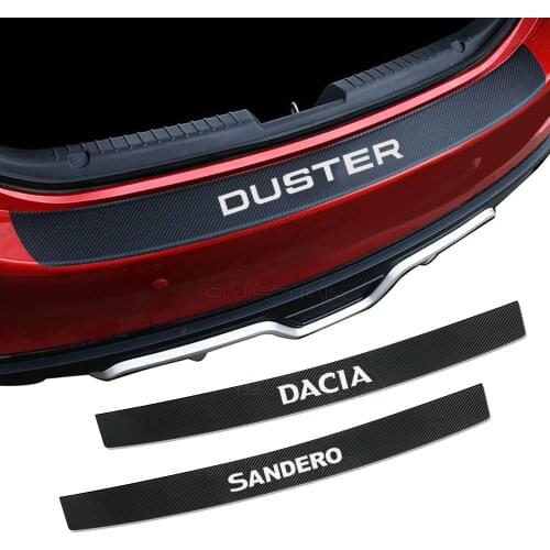 Car Rear Bumper Load Edge Protector Stickers For Renault Dacia Duster Logan Sandero Auto Trunk Guard Plate Decoration Decals