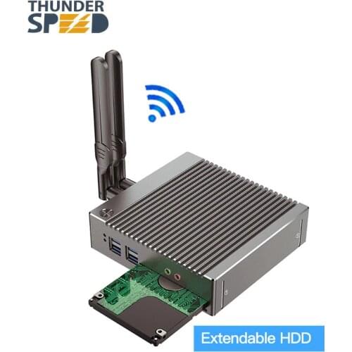 New Arrival THUNDERSPEED 6USB Celeron N2940 Mini PC Windows 10 mini HTPC mini computer 2HDMI Linux i3 i5 i7 TV box pc
