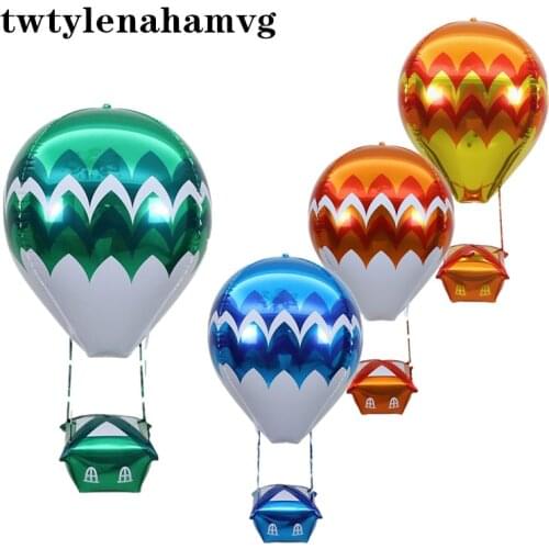 New Color Simulation Aluminum Foil Hot Air Balloon Science And Technology Museum School Classroom Wedding Theme Party Decoration