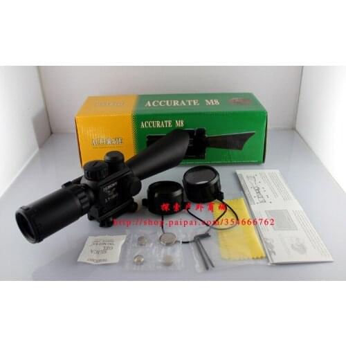 3.5-10X40 Red & Green Mil-dot Optics Brand New illuminated Hunting gun Tactical airsoft with laser Riflescope CS Party Supplies