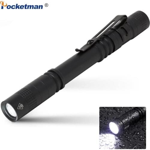 Portable Mini Flashlight Pen Light Pocket Torch Waterproof Flashlight Penholder LED Flashlights for Daily Lighting