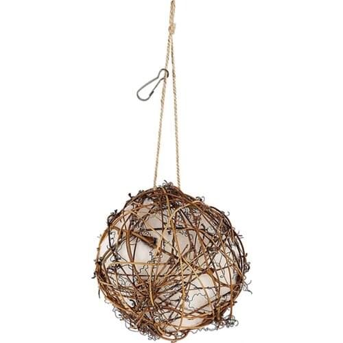 Bird Nest Bird Cage Natural Grass Egg Cage Holder Cotton Balls Hummingbird Natural Nesting Material Wild Birds Wrens Bird Fee