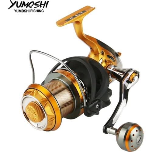 Spinning Fishing Reel 9+1 Bearing Balls 4000-9000 Series Metal Coil Spinning Reel Boat Rock Fishing Wheel Long distance wheel WF