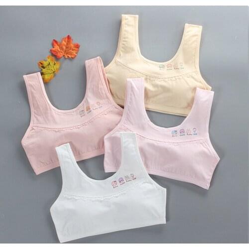 Girls Training Bra 8-14 Years Girl Vest Cotton Teen Bra Elastic Teenage Underwear Breathable Kids Lingerie Girls Tube Tops