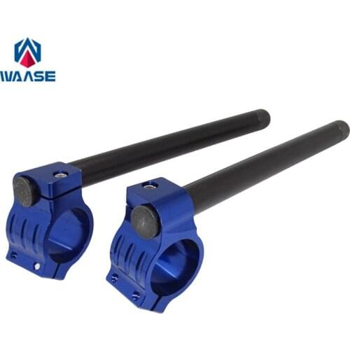 Waase 7/8" 22mm Handlebar Clip Ons Fork Handle Bars Grips 31 33 35 36 37 39 41 43 45 46 48 MM For Yamaha For Suzuki For Honda