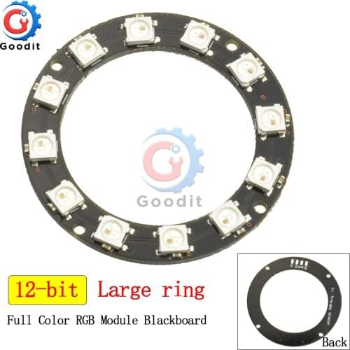 WS2812B 16 Bits RGB LED Ring WS2812 5050 RGB LED Lights With Integrated Driver Module For Arduino 16bit LED Lamp Panel Module