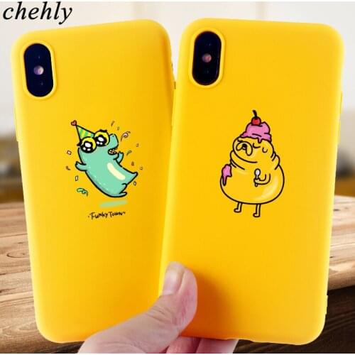 Funny Cartoon New Phone Case for IPhone 6s 7 8 11 Plus Pro X XS MAX XR Dog Cases Soft Silicone Fitted TPU Back Cover Accessories