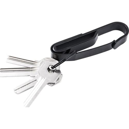 Key clip, key buckle, belt buckle, large size, compact design, easy to use, stainless steel EDC outdoor hanging buckle
