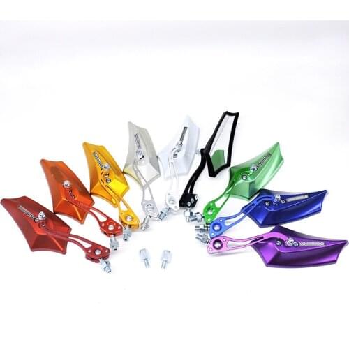 1 Pair 8/10mm clockwise Universal Motorcycle Motorbike Rearview Mirrors Motorbike 360 Degree Rotation Rear View Side Back Mirror