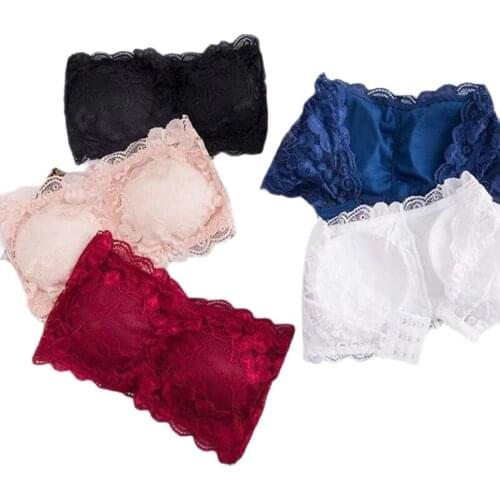 Womens Sexy Lace Rimless Underwear, Fashionable And Breathable Pure Color Modal Cotton, Popular Versatile Soft Girl Bra Top