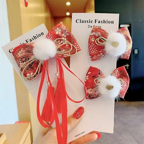 Cute Hairball Pendant Ornament Hair Clips Girls Soft Faux Fur Hairpins Barrettes Kids Hair Accseeories