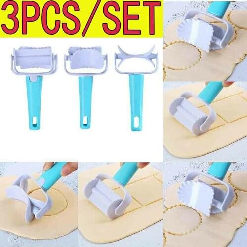 3PCS Rolling Cookie Pastry Dough Cutter Roller Slice Biscuit Cutting Blader DIY Tools [3]