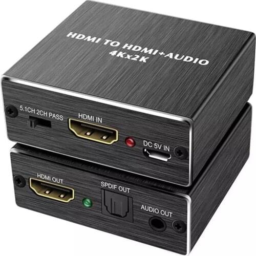 4K X 2K HDMI Audio Extractor Stereo Extractor Converter Optical TOSLINK SPDIF + 3.5mm Audio Splitter Adapter