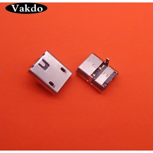 50pcs 2-pin Computer connector Tablet PC PAD Charge Socket Mobile phone female mini Micro USB Charging Port DC jack 2pin DIP pcb
