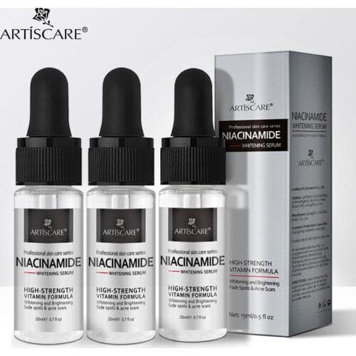 ARTISCARE Nicotinamide Essence 20ml/3pcs Facial Whitening Serum for Face Care Anti Wrinkles and Brightening Tighten Skin Care